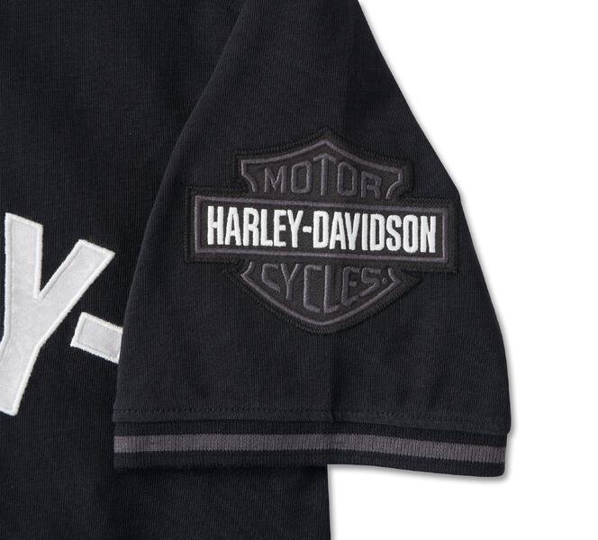 HARLEY DAVIDSON TEE-KNIT,BLACK