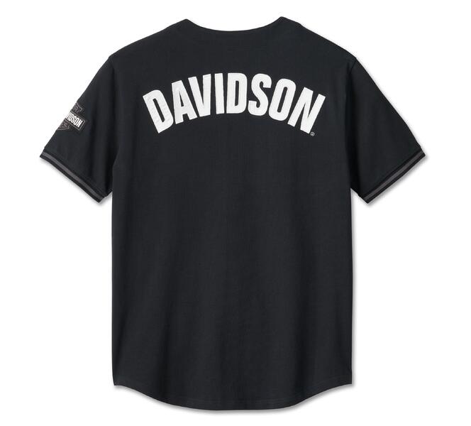 HARLEY DAVIDSON TEE-KNIT,BLACK