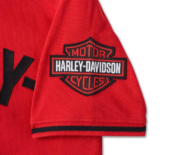 HARLEY DAVIDSON TEE-KNIT,RED