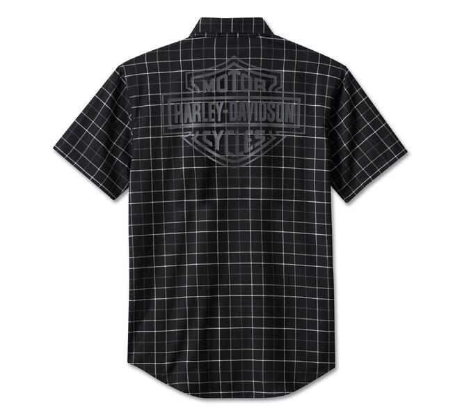 HARLEY DAVIDSON SHIRT-WOVEN,BLACK