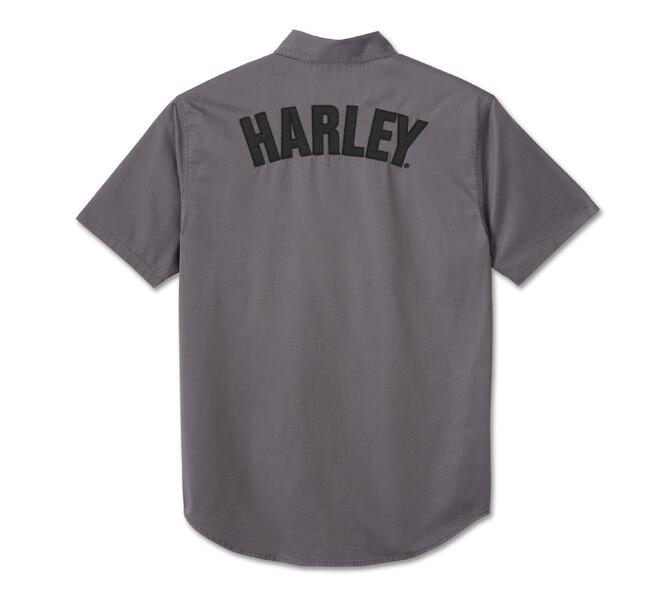 HARLEY DAVIDSON SHIRT-WOVEN,DARK GREY