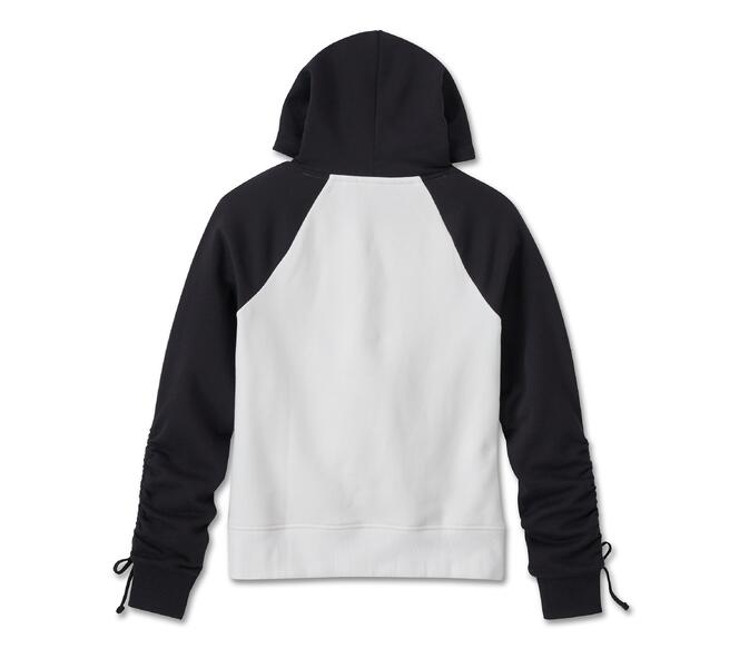 HARLEY DAVIDSON HOODIE-KNIT,COLORBLOCK WHITE