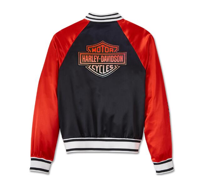 HARLEY DAVIDSON JACKET-WOVEN,COLORBLOCK BLACK/RED