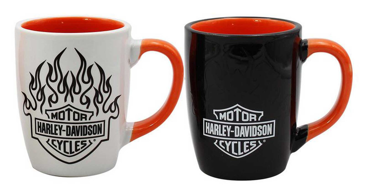 HARLEY DAVIDSON  B&S FLAMES COLOR CHANGE MUG SET