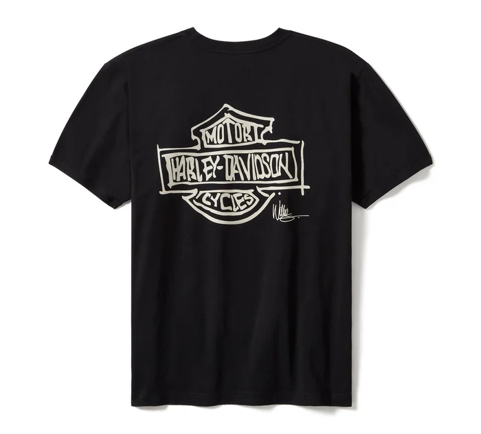 HARLEY DAVIDSON TEE-KNIT,BLACK