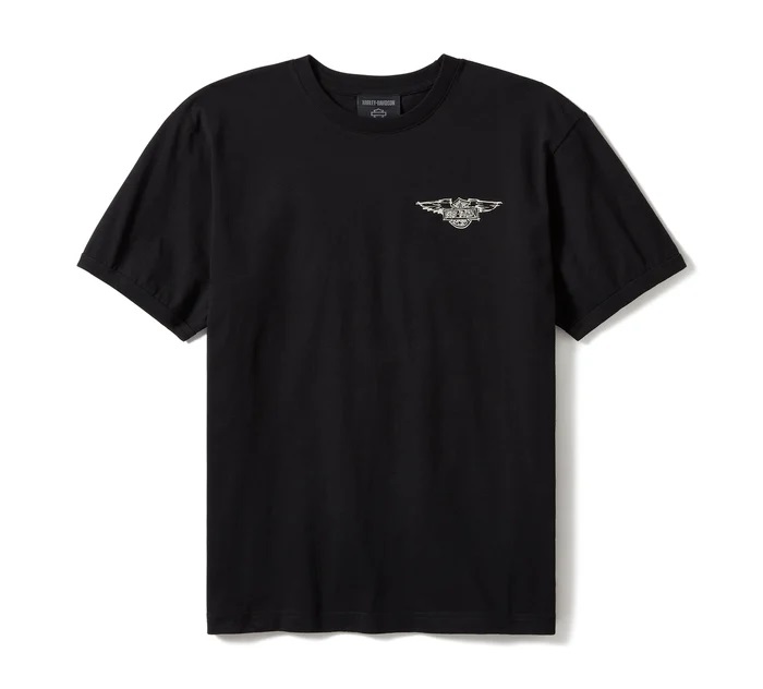 HARLEY DAVIDSON TEE-KNIT,BLACK