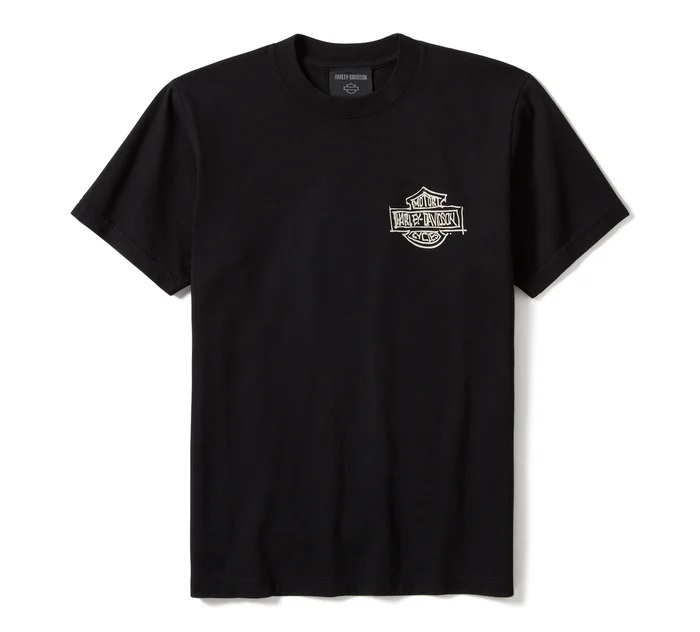 HARLEY DAVIDSON TEE-KNIT,BLACK