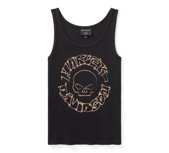 HARLEY DAVIDSON TANK-KNIT,BLACK