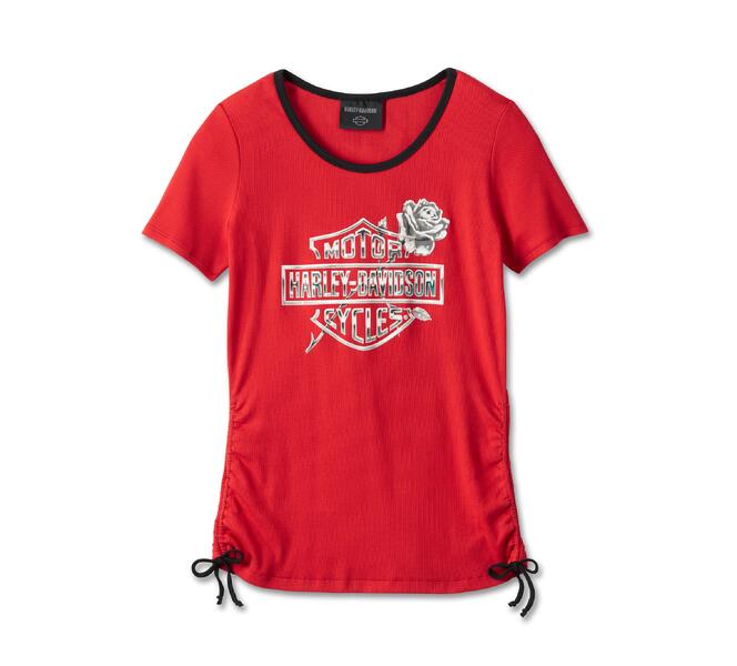 HARLEY DAVIDSON TEE-KNIT,RED