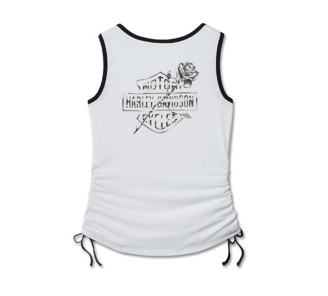 HARLEY DAVIDSON TANK-KNIT,WHITE