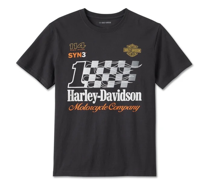 HARLEY DAVIDSON TEE-KNIT,BLACK