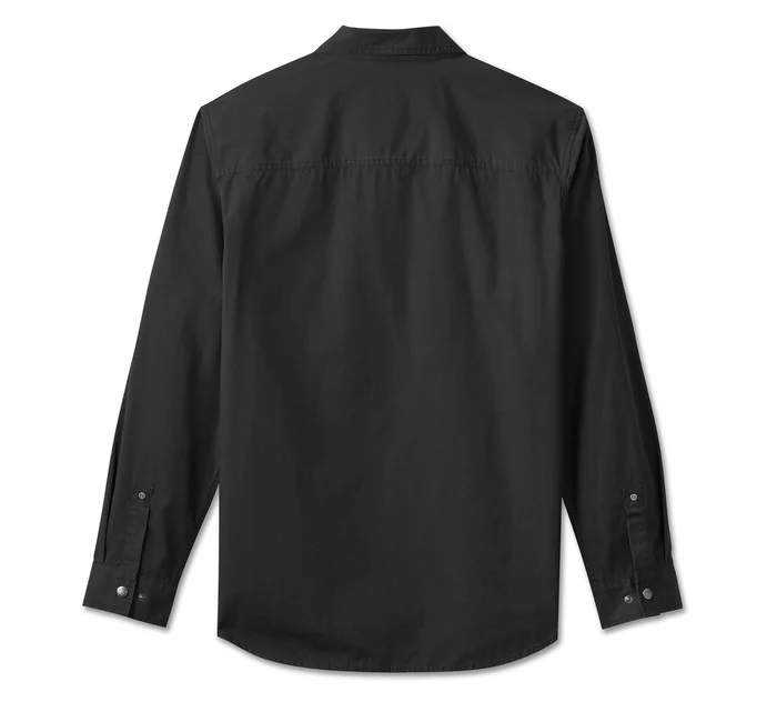 HARLEY DAVIDSON SHIRT-WOVEN,BLACK