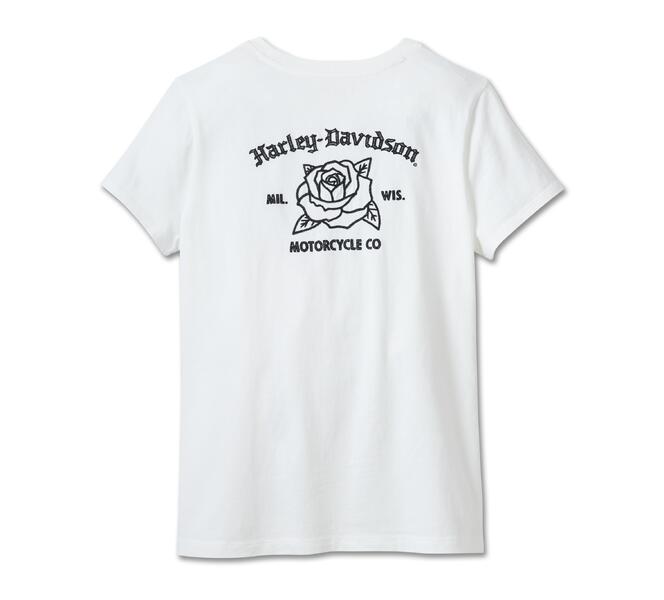 HARLEY DAVIDSON TEE-KNIT,WHITE