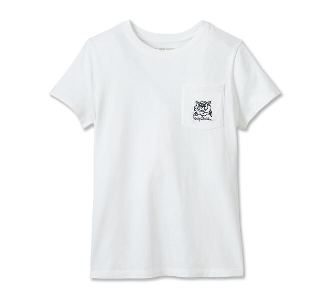 HARLEY DAVIDSON TEE-KNIT,WHITE