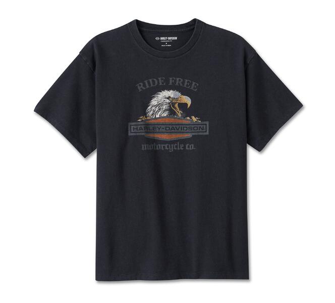 HARLEY DAVIDSON TEE-KNIT,BLACK