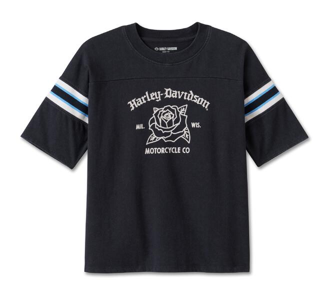 HARLEY DAVIDSON TEE-KNIT,BLACK