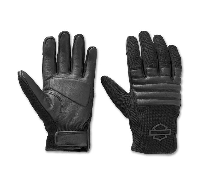 HARLEY DAVIDSON gloves-dynaf-fleather-textileblack