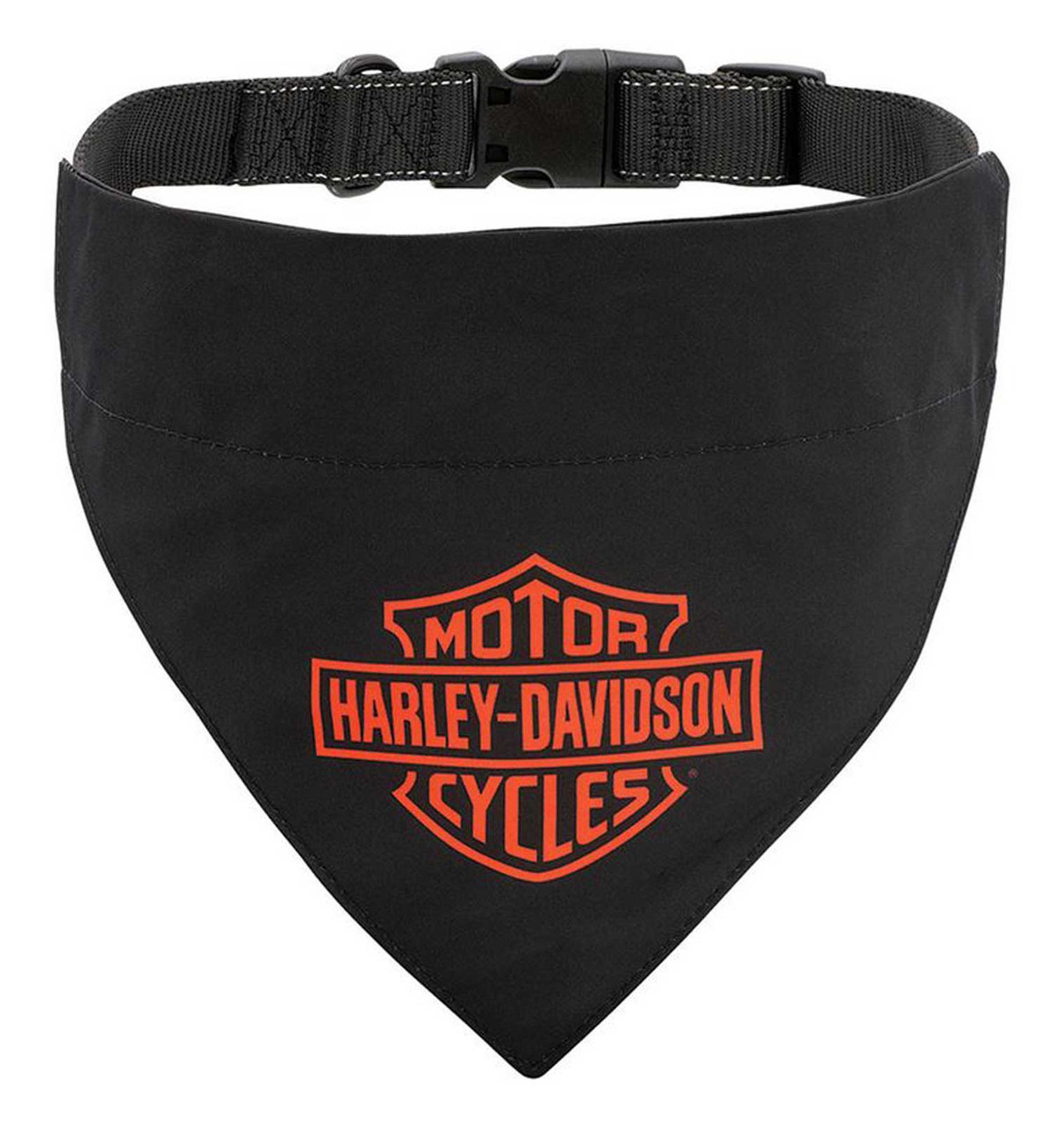 HARLEY DAVIDSON BLACK B&S PET BANDANA - SM/MED