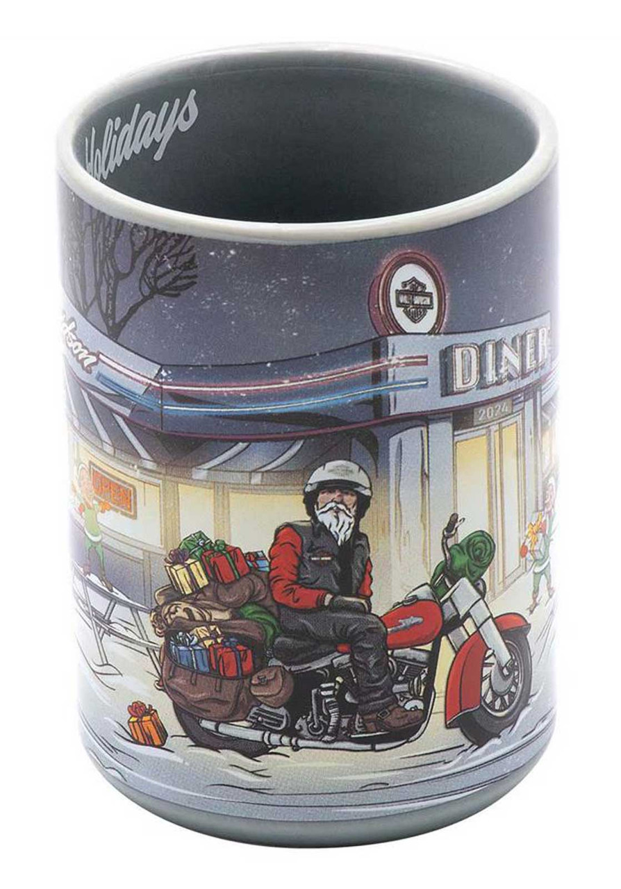 HARLEY DAVIDSON BIKER SANTA MUG