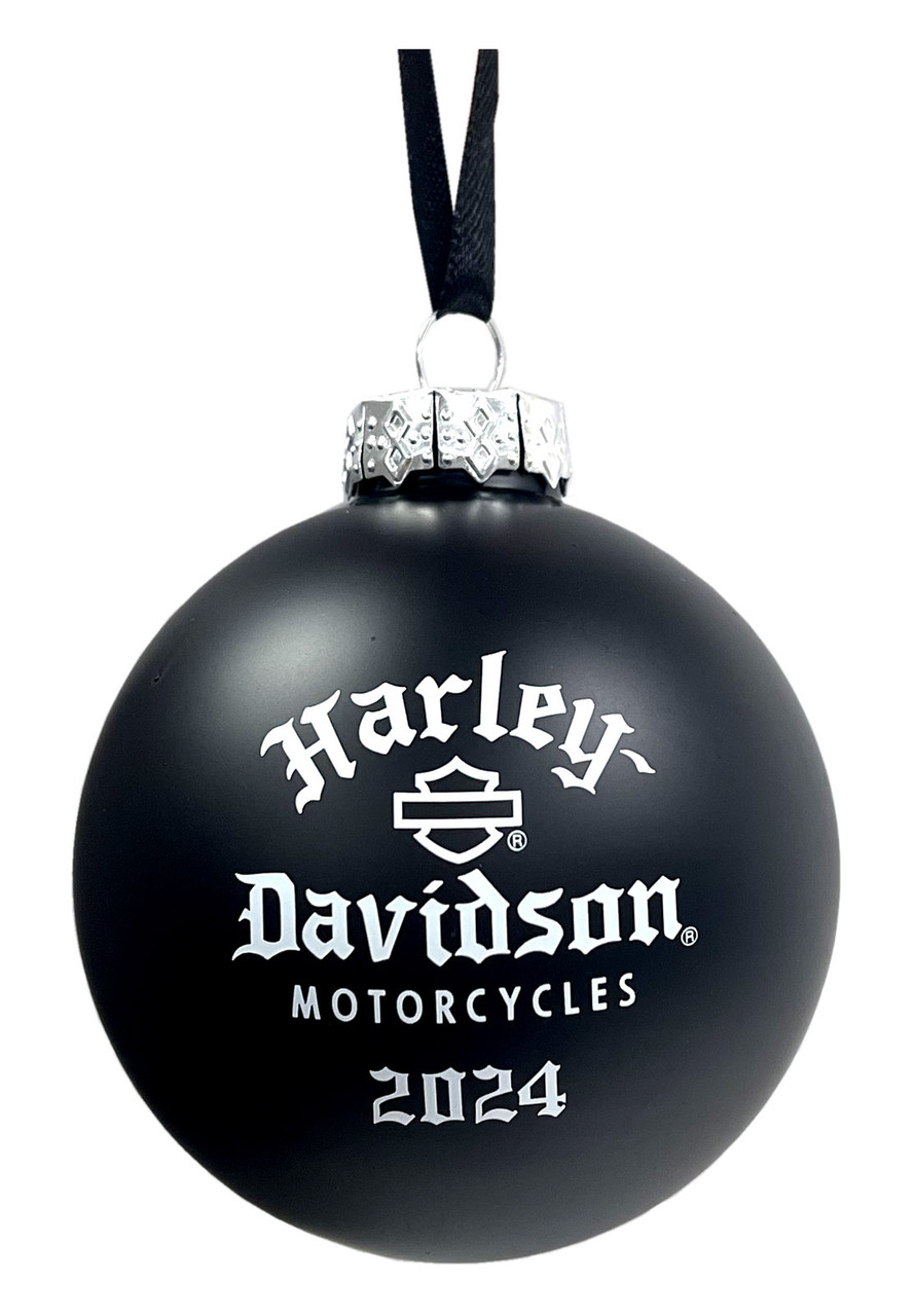 HARLEY DAVIDSON BIKER SANTA BALL ORNAMENT