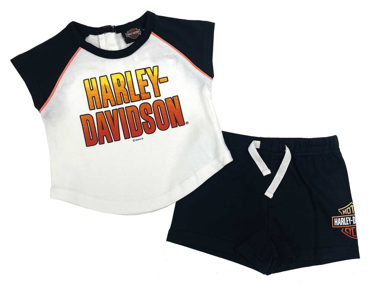 HARLEY DAVIDSON ENFANT - ENSEMBLE 2 PIECES FILLE GRANDEUR 9/12M, 12/18M