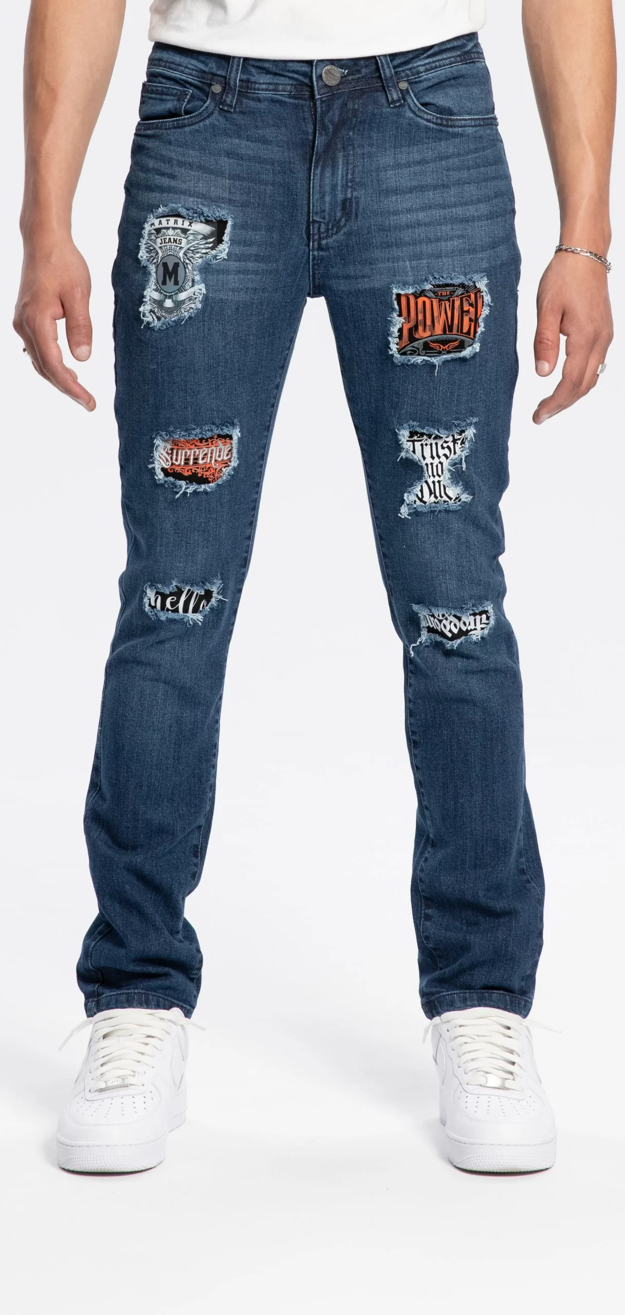 MATRIX JEANS HOMME STYLE #362 BLEU ÉCUSSONS