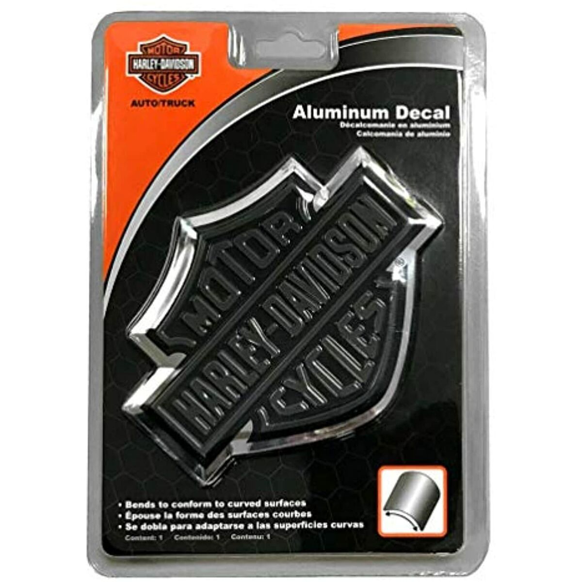 HARLEY DAVIDSON VOITURE – DÉCALCOMANIE EN ALUMINIUM MOULABLE