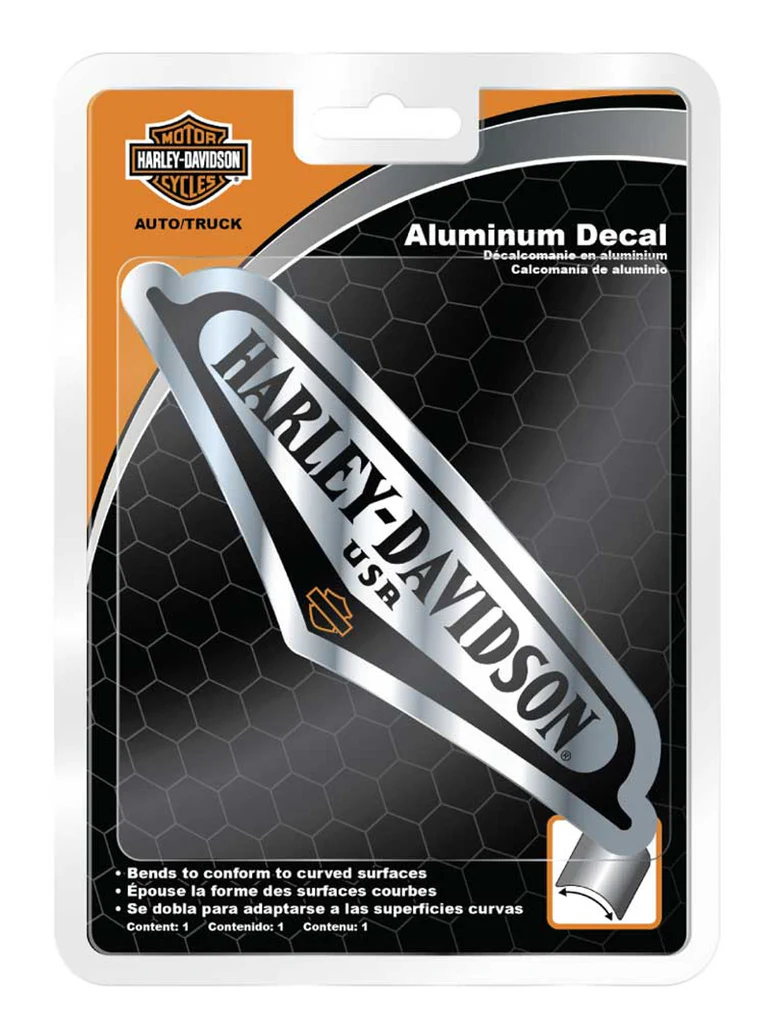 HARLEY DAVIDSON VOITURE – DÉCALCOMANIE V-TANK ALUMINIUM