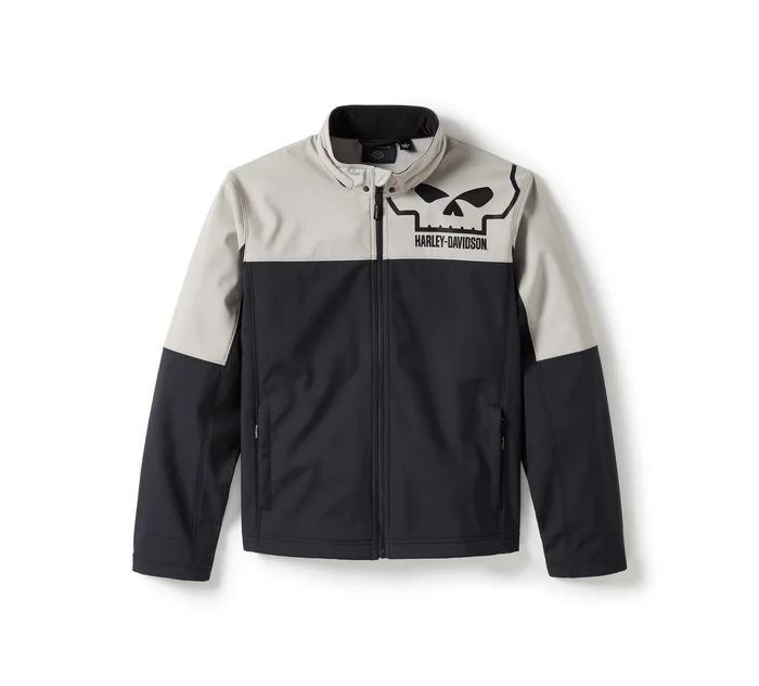 HARLEY DAVIDSON HOMME – MANTEAU COUPE VENT WILLIE G – NOIR/GRIS