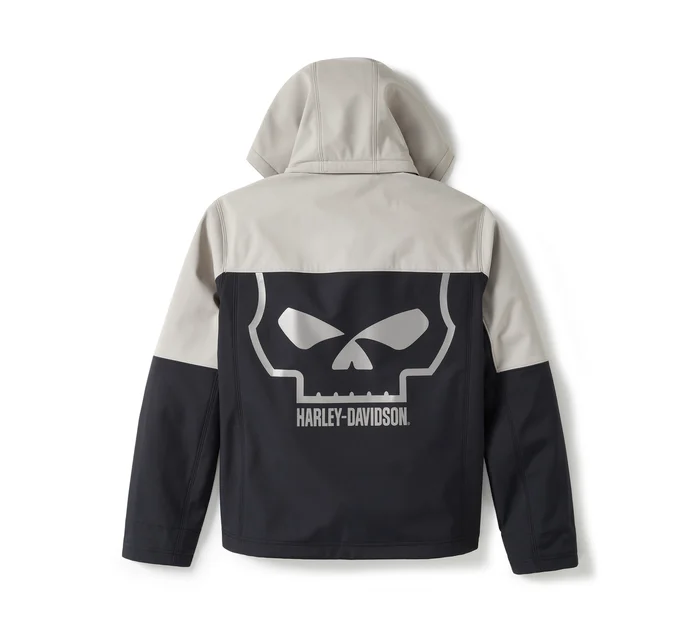 HARLEY DAVIDSON HOMME – MANTEAU COUPE VENT WILLIE G – NOIR/GRIS