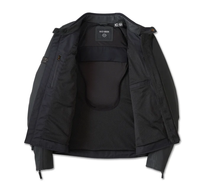 HARLEY DAVIDSON HOMME – MANTEAU CUIR PARADIGM – NOIR