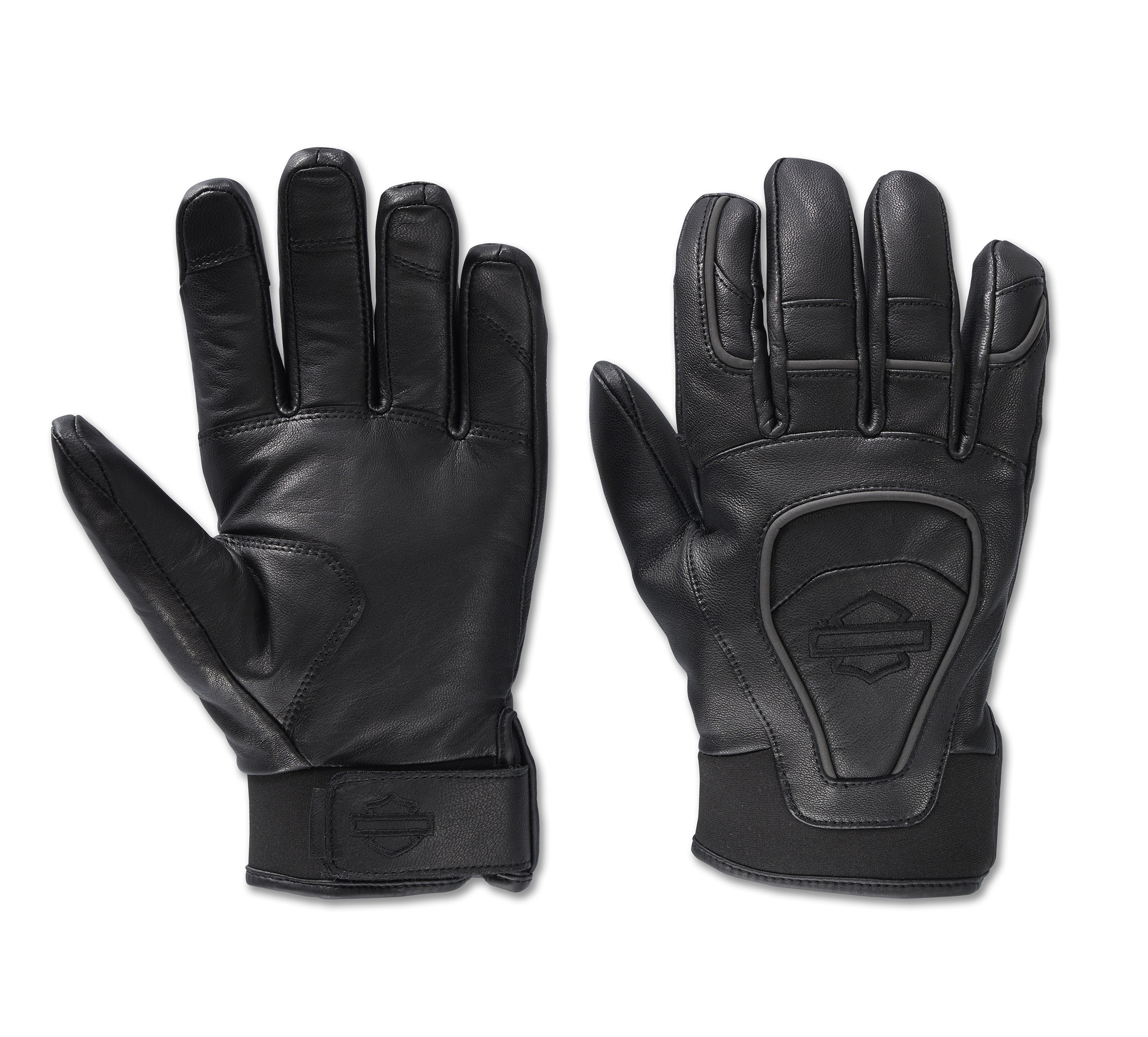 HARLEY DAVIDSON HOMME - GANTS DE MOTO OVATION IMPERMÉABLE CUIR - NOIR