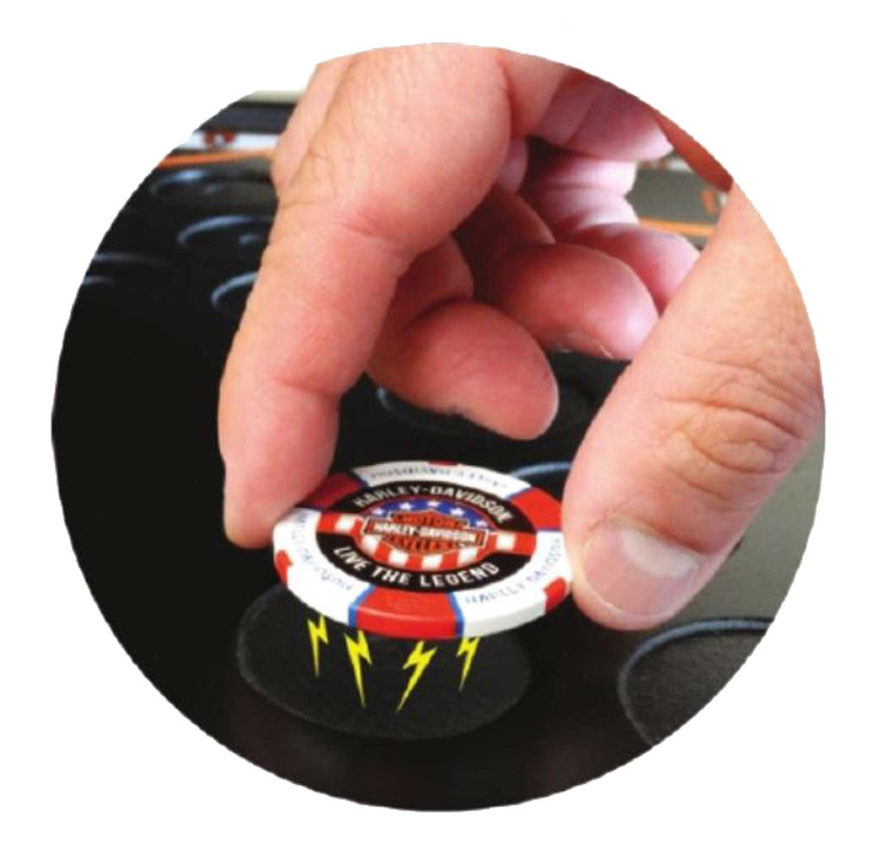 HARLEY DAVIDSON DECOR – CADRE MAGNÉTIQUE JETONS DE POKER – GAS TANK