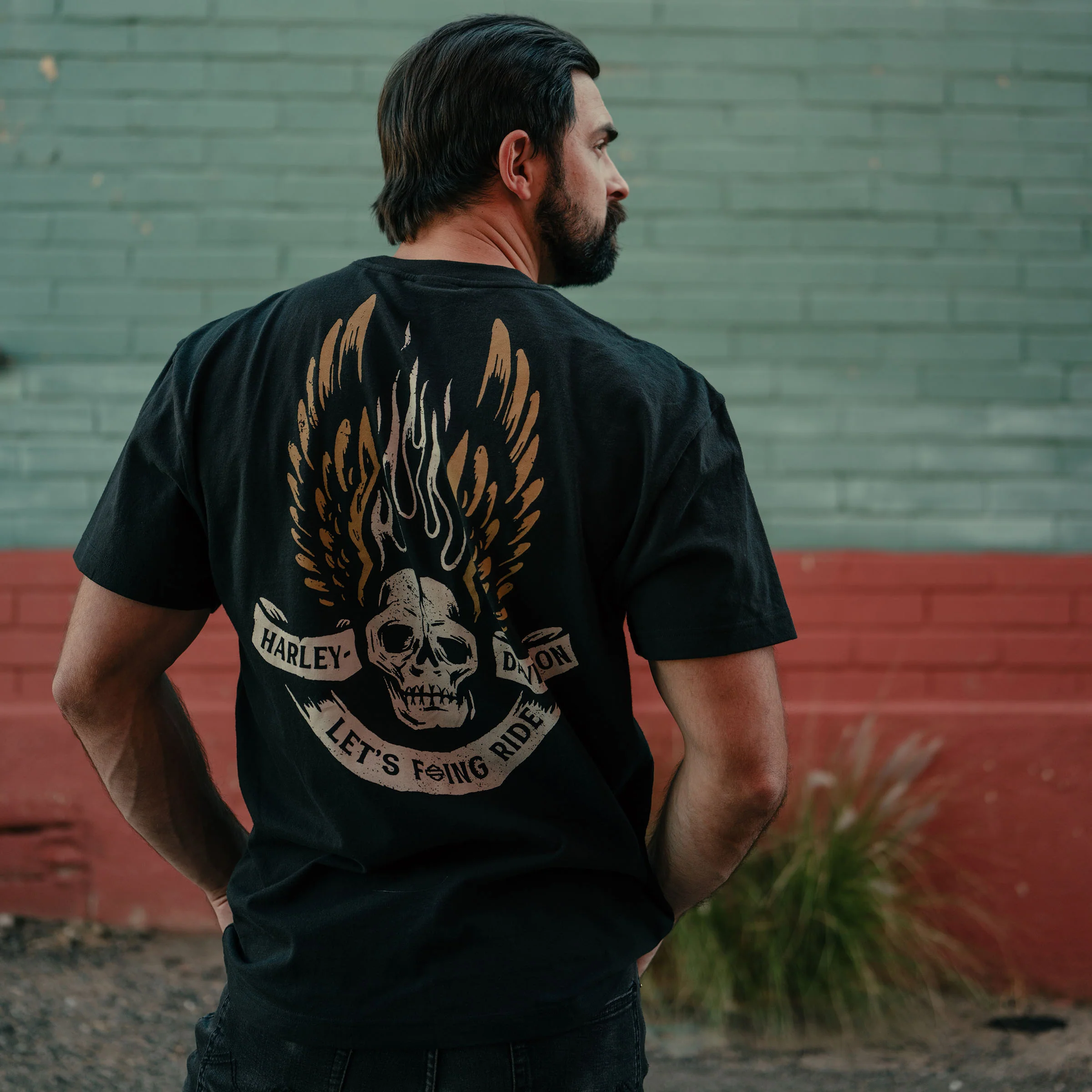 HARLEY DAVIDSON UNISEXE - T-SHIRT LET'S RIDE - NOIR