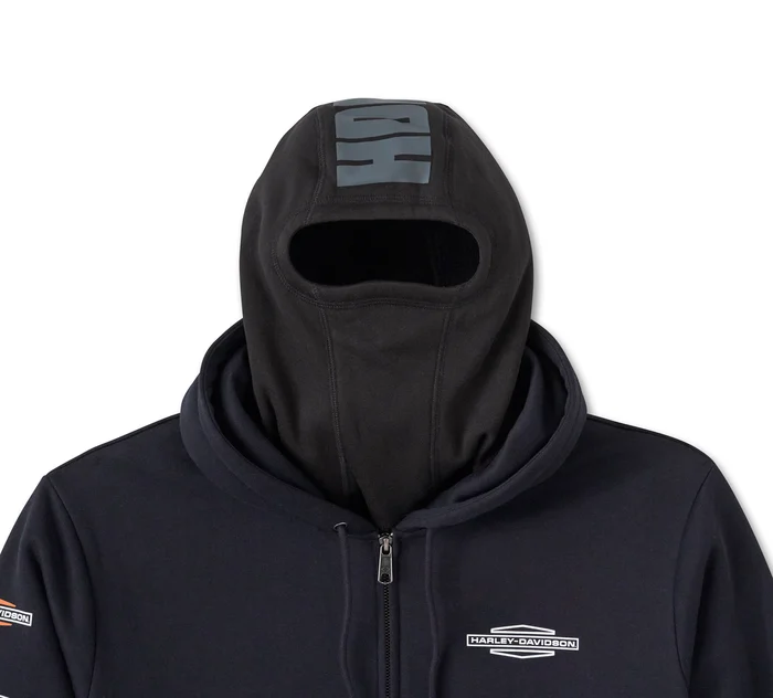 HARLEY DAVIDSON HOMME – CHANDAIL À CAPUCHON AVEC BALACLAVA – NOIR