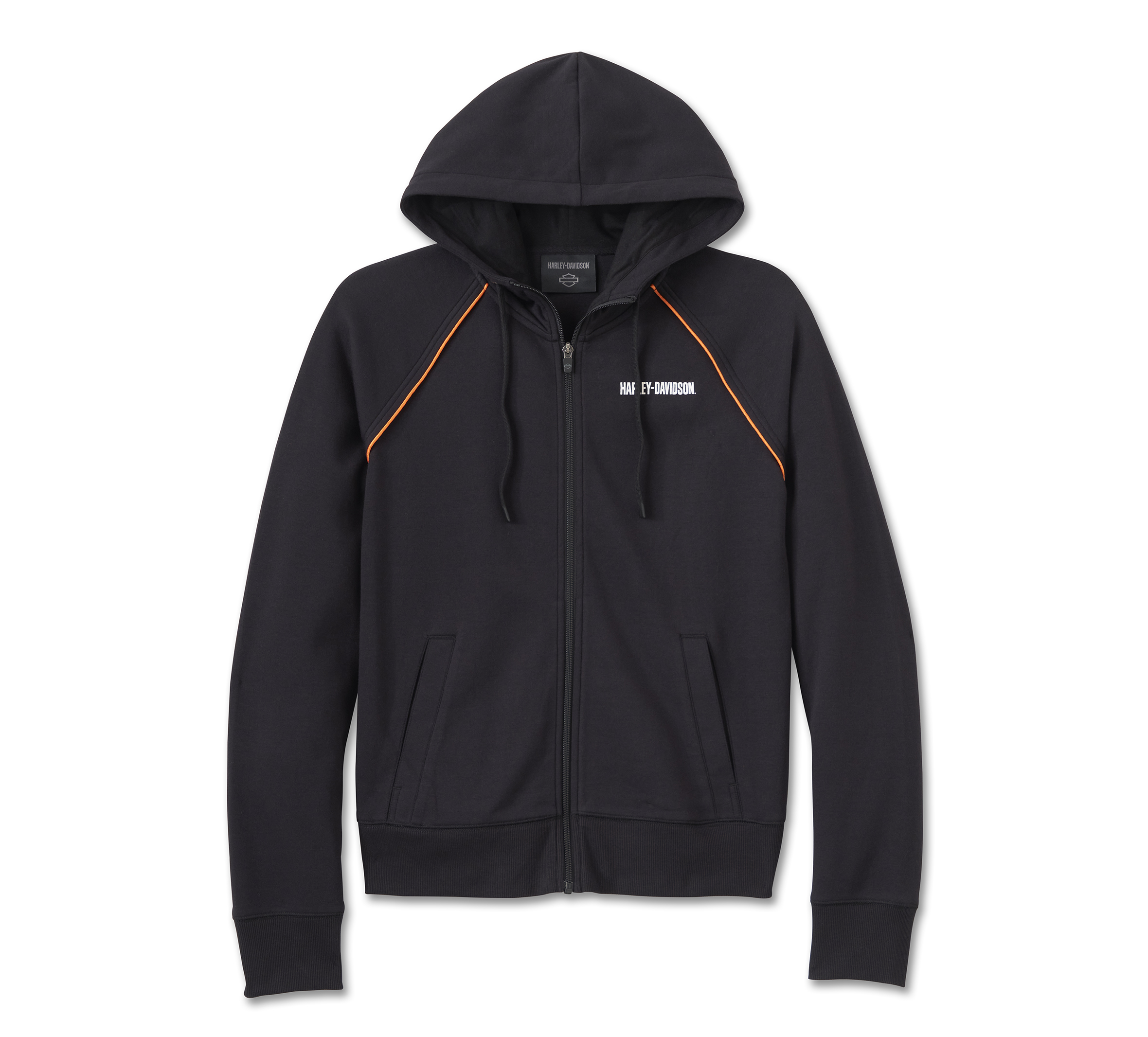 HARLEY DAVIDSON FEMME - VESTE À CAPUCHON - NOIR/ORANGE