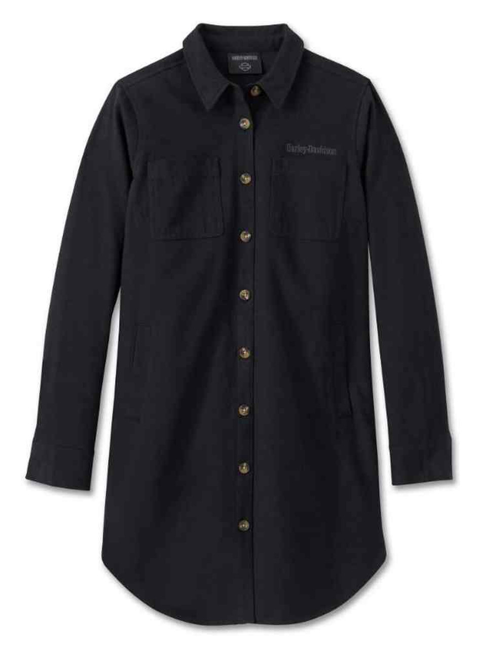 HARLEY DAVIDSON FEMME - CHEMISE ROBE - NOIR