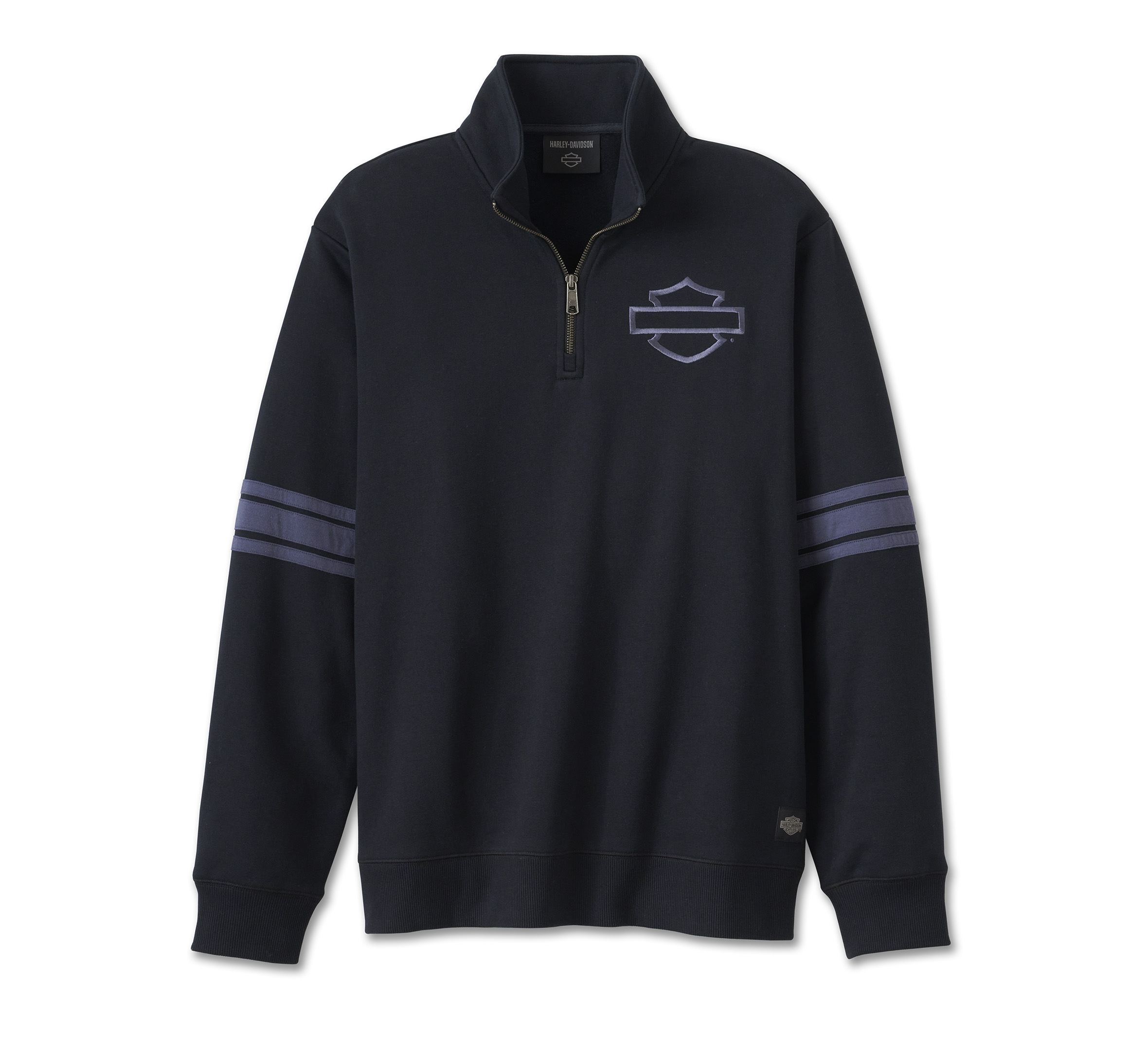 HARLEY DAVIDSON HOMME - CHANDAIL PULL ZIP 3/4 - NOIR