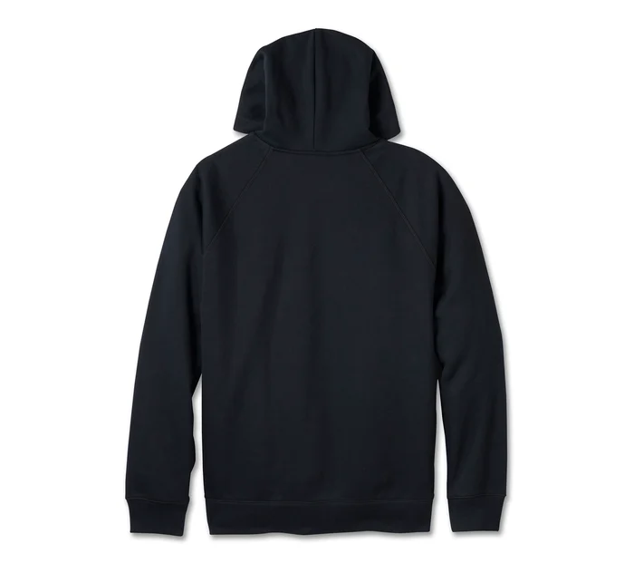 HARLEY DAVIDSON HOMME – CHANDAIL À CAPUCHON – NOIR/ROUGE