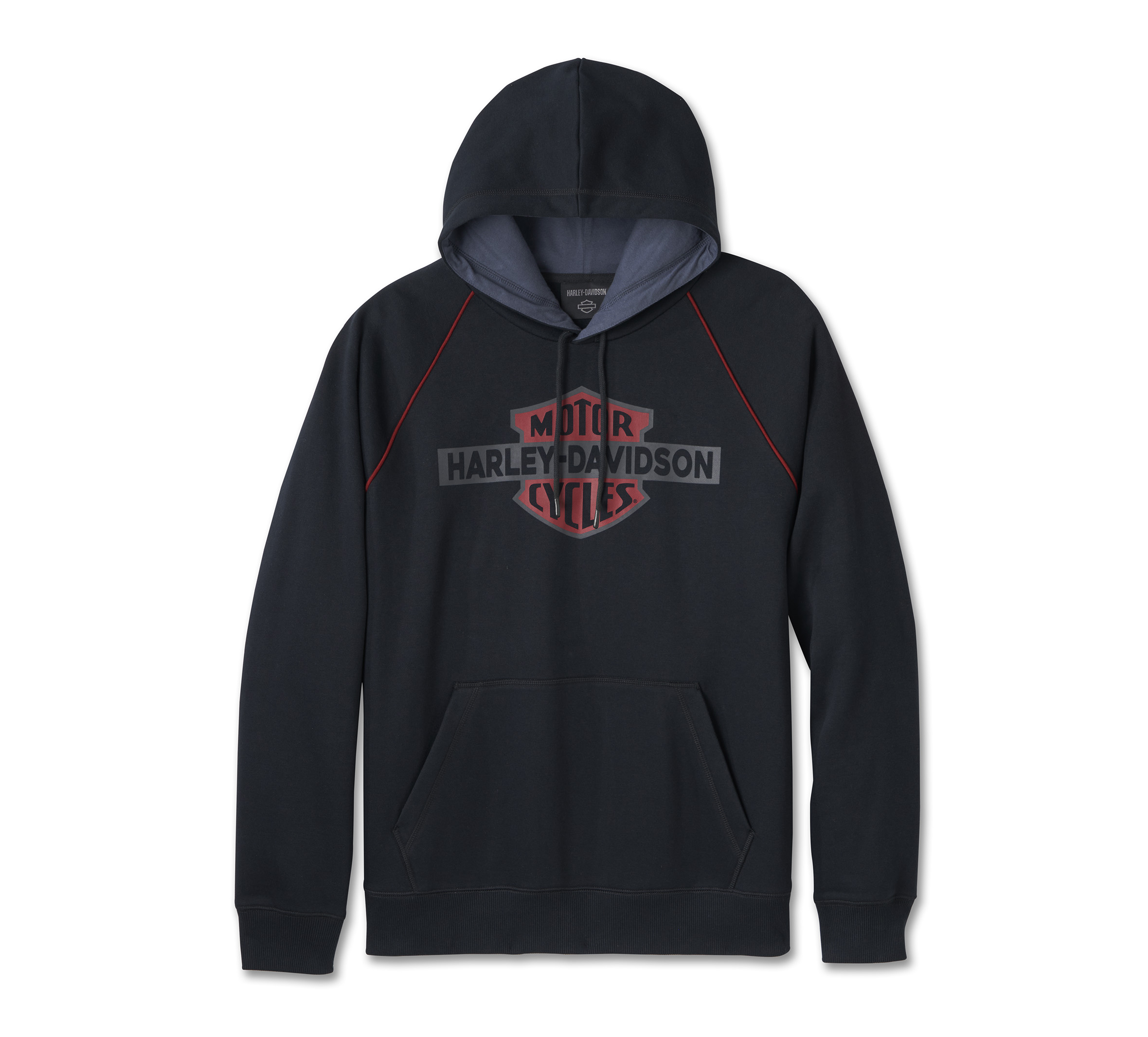 HARLEY DAVIDSON HOMME - CHANDAIL À CAPUCHON - NOIR/ROUGE
