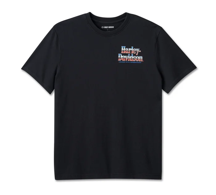 HARLEY DAVIDSON HOMME - T-SHIRT HORSEPOWER - NOIR