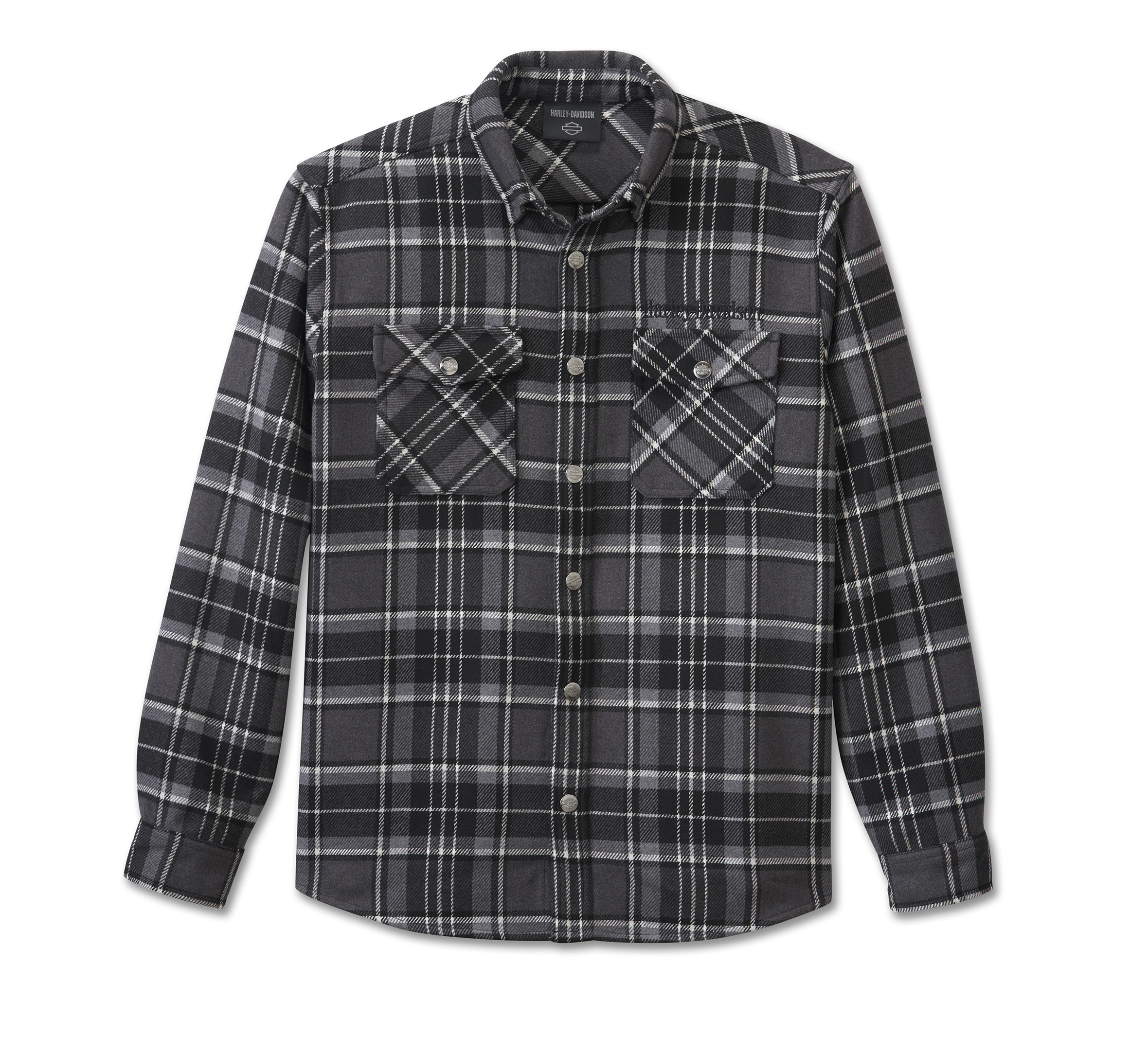 HARLEY DAVIDSON HOMME - BLOUSON À CARREAUX - NOIR/GRIS