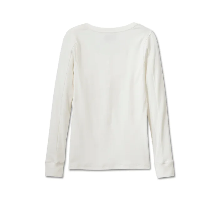 HARLEY DAVIDSON FEMME – CHANDAIL MANCHES LONGUES – BLANC