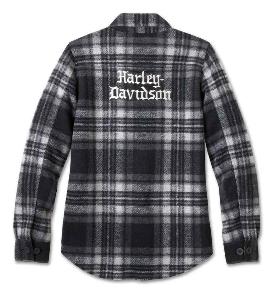 HARLEY DAVIDSON FEMME – CHEMISE LAINE ÉPAISE – NOIR/GRIS