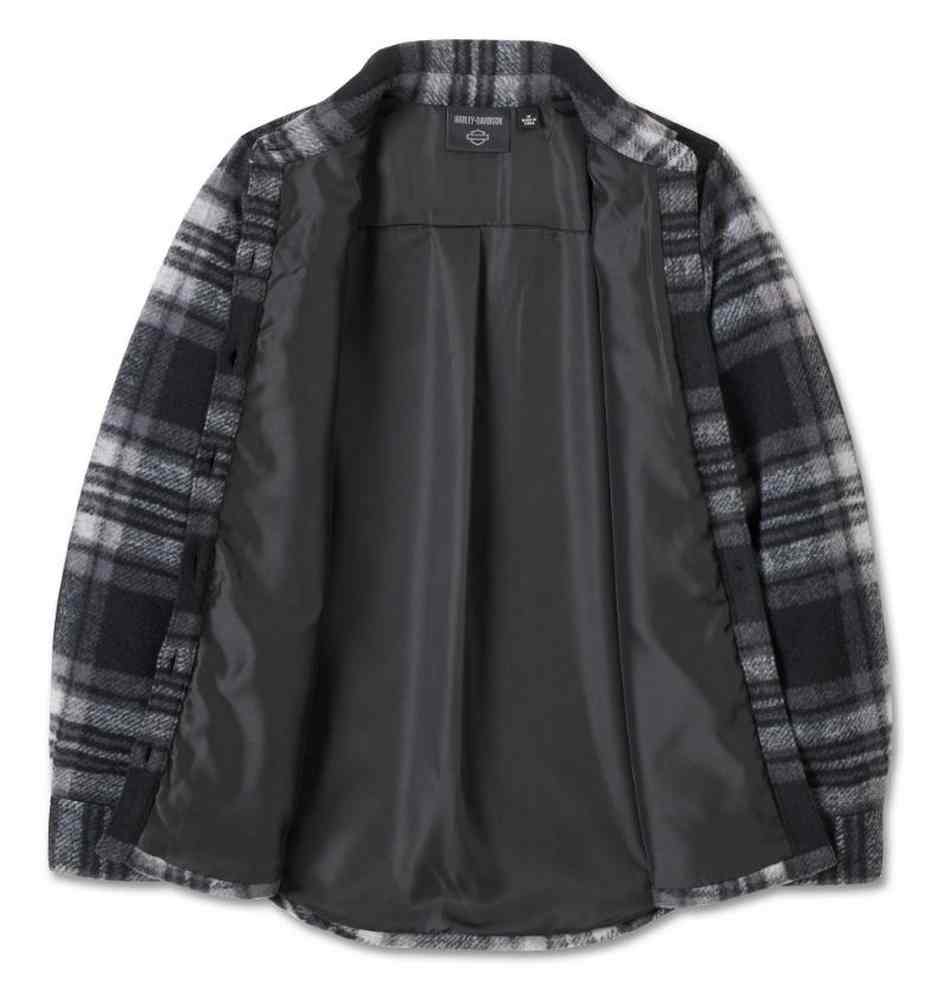 HARLEY DAVIDSON FEMME – CHEMISE LAINE ÉPAISE – NOIR/GRIS