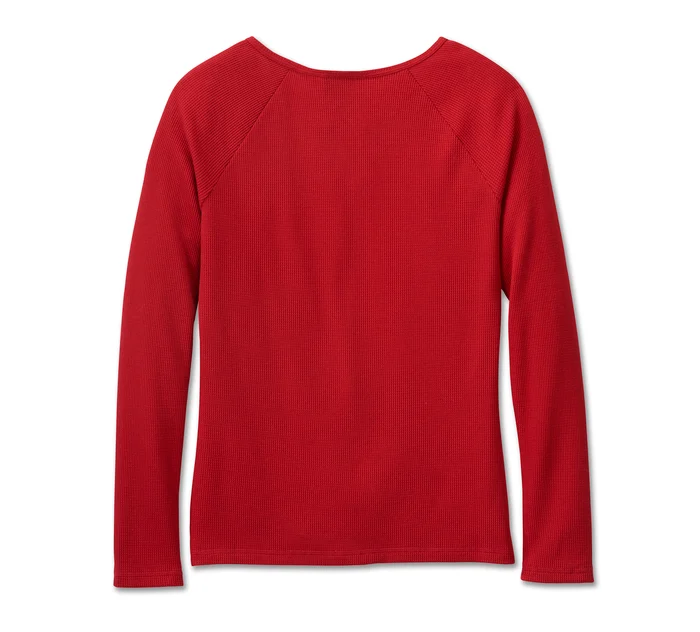 HARLEY DAVIDSON FEMME – CHANDAIL MANCHES LONGUES – ROUGE