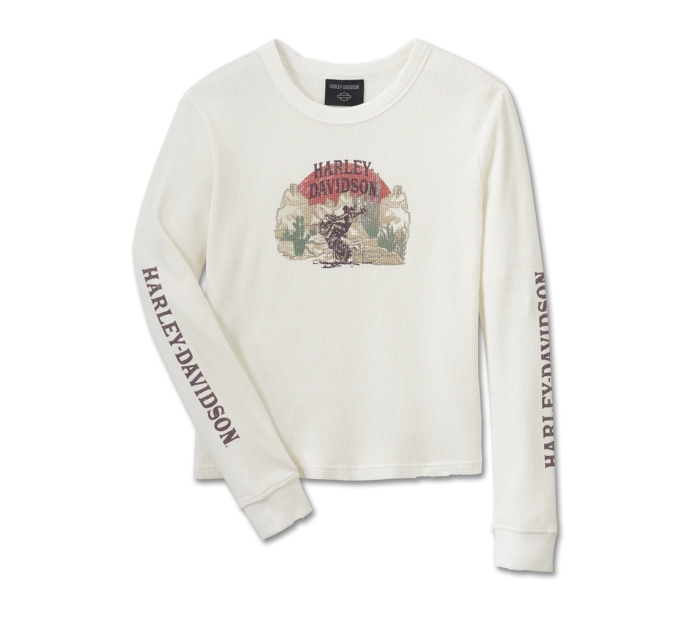 HARLEY DAVIDSON FEMME - CHANDAIL MANCHE LONGUE COWBOY - BLANC
