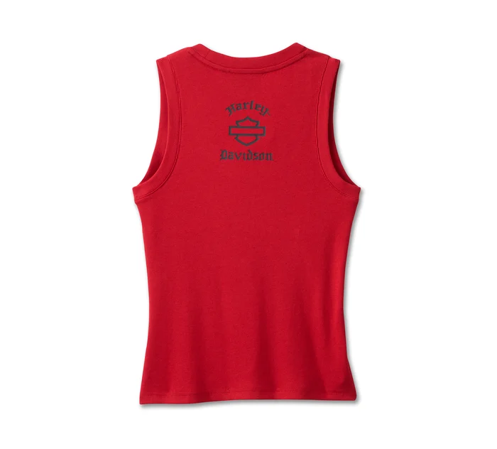 HARLEY DAVIDSON FEMME – CAMISOLE COL »U » – ROUGE