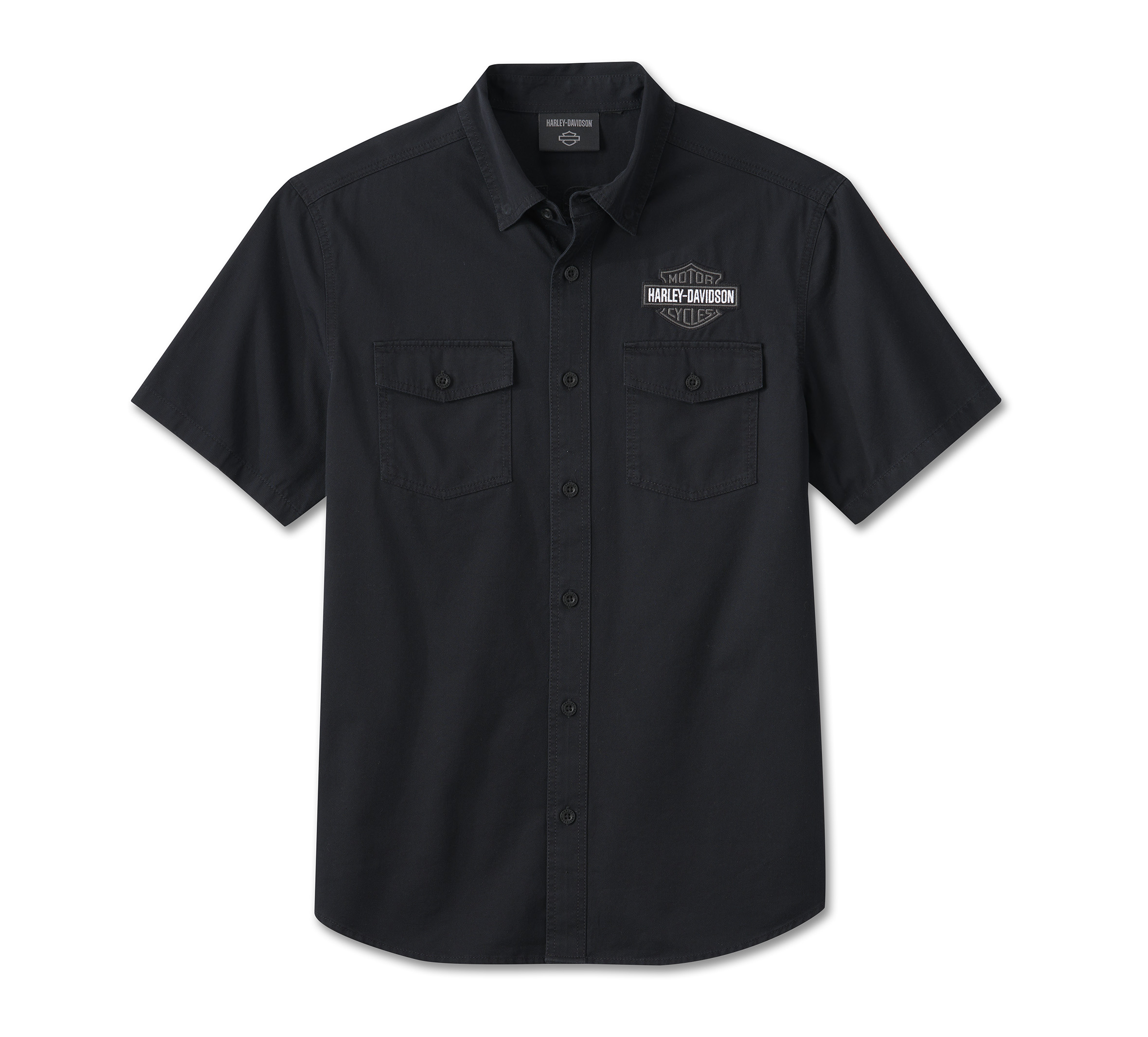 HARLEY DAVIDSON HOMME - CHEMISE MANCHES COURTES - NOIR