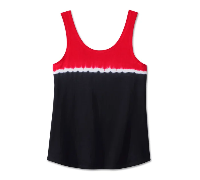 HARLEY DAVIDSON FEMME – CAMISOLE TIE DYE – ROUGE/BLANC/NOIR